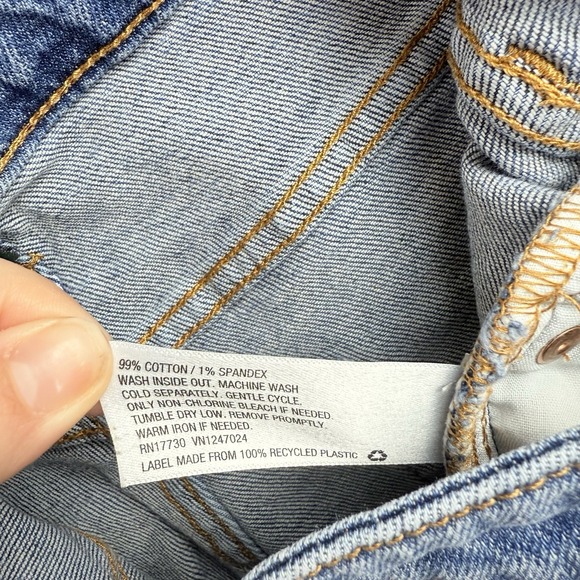 Wild Fable Jeans 8 Blue Denim Stretch High Rise Straight Distressed Stretch - Picture 15 of 16